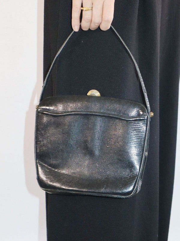Snakeskin leather handbag - WILDE