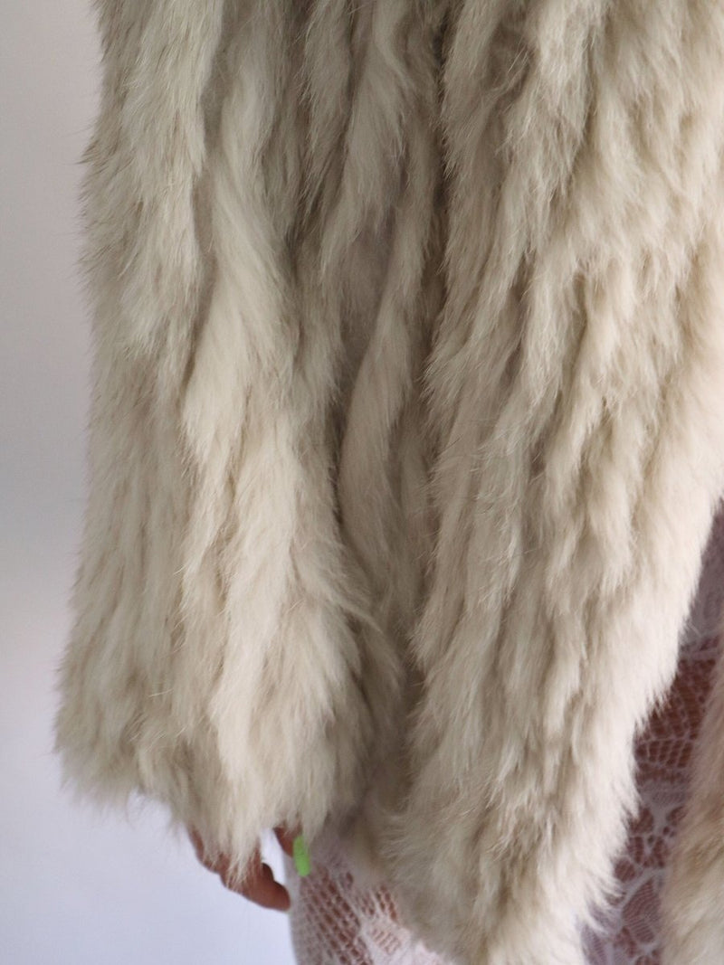 White and gray fur coat - WILDE