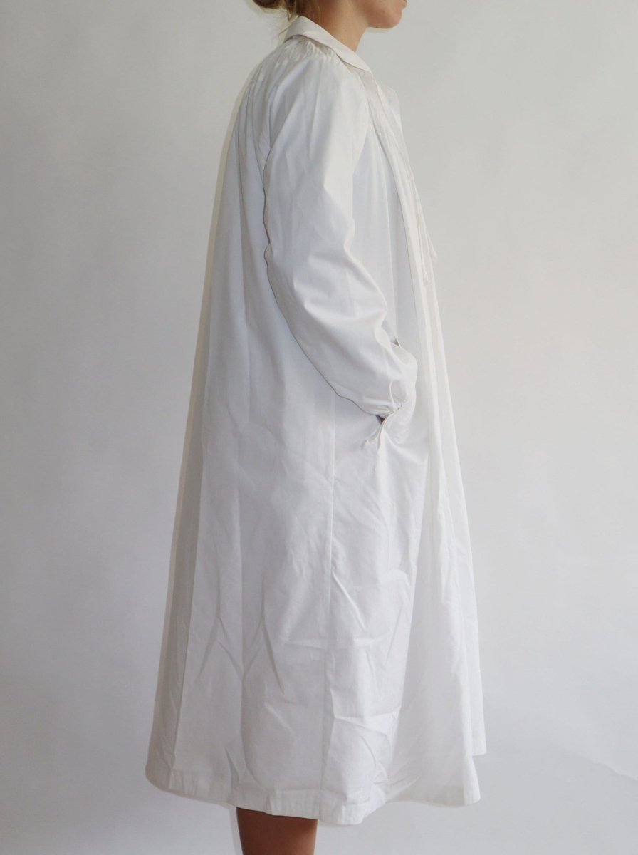 White minimalist long coat - WILDE