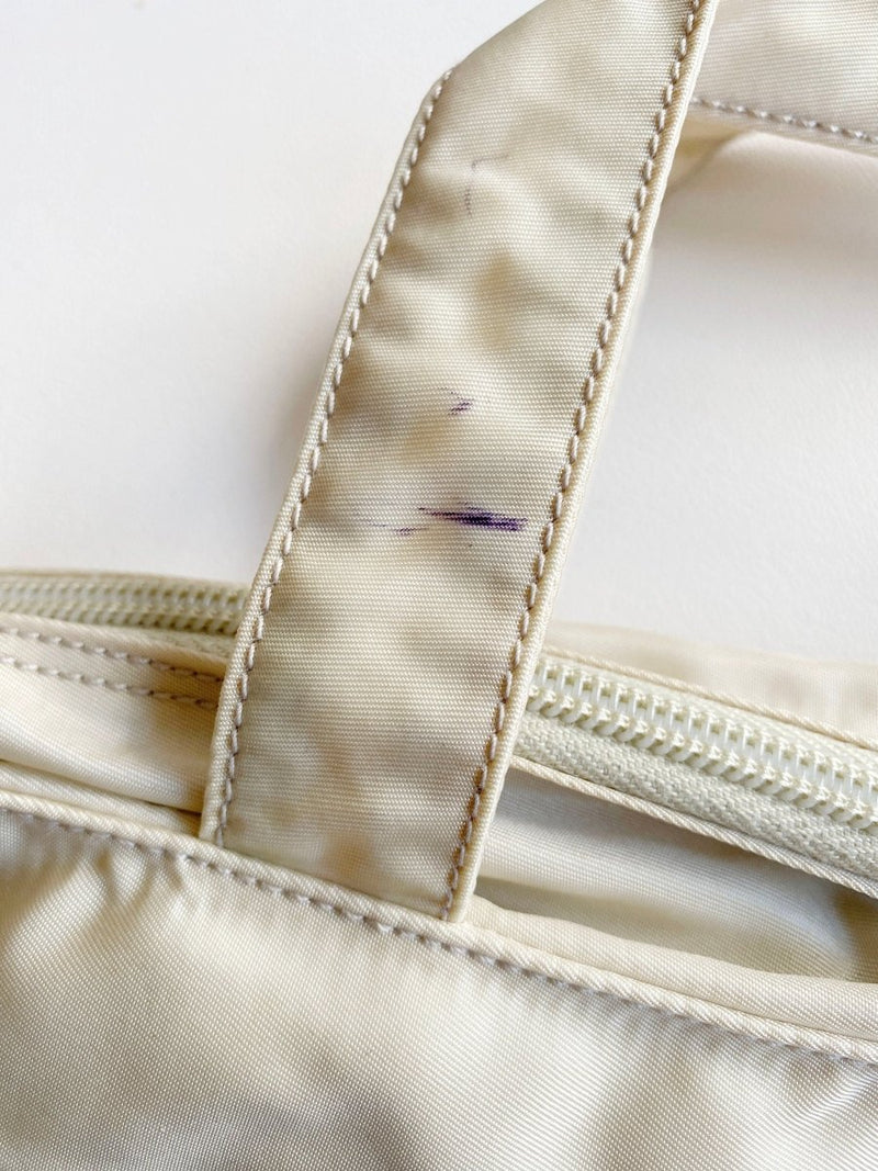 White Prada large nylon tote bag - WILDE