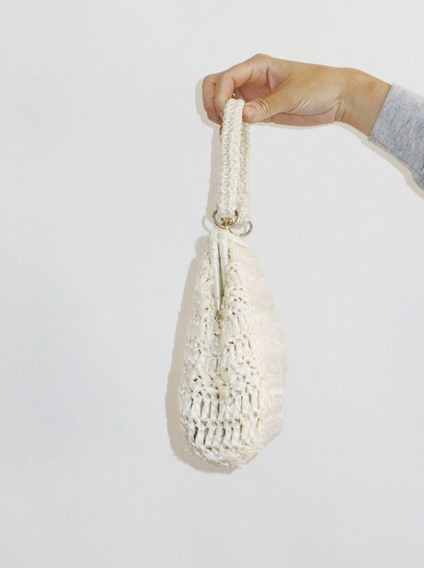 White raffia handbag - WILDE