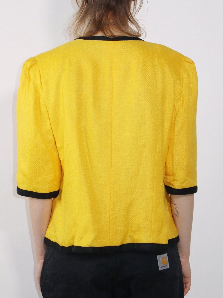 Yellow crop jacket - WILDE
