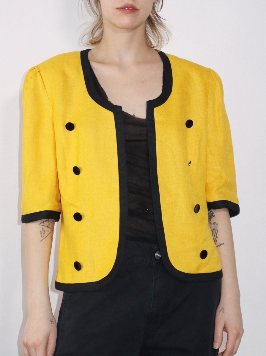 Yellow crop jacket - WILDE