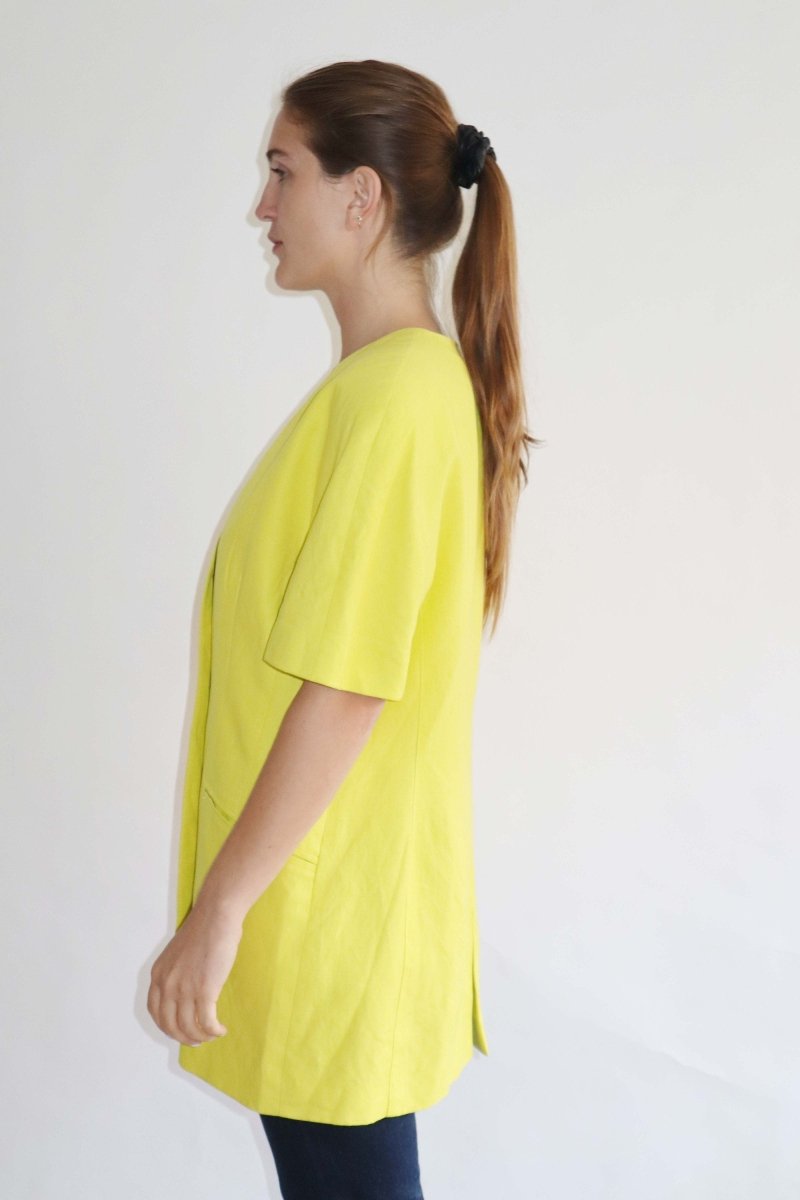 Yellow linen blazer - WILDE