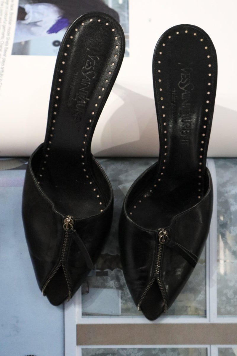 Yves Saint Laurent zip heels - WILDE