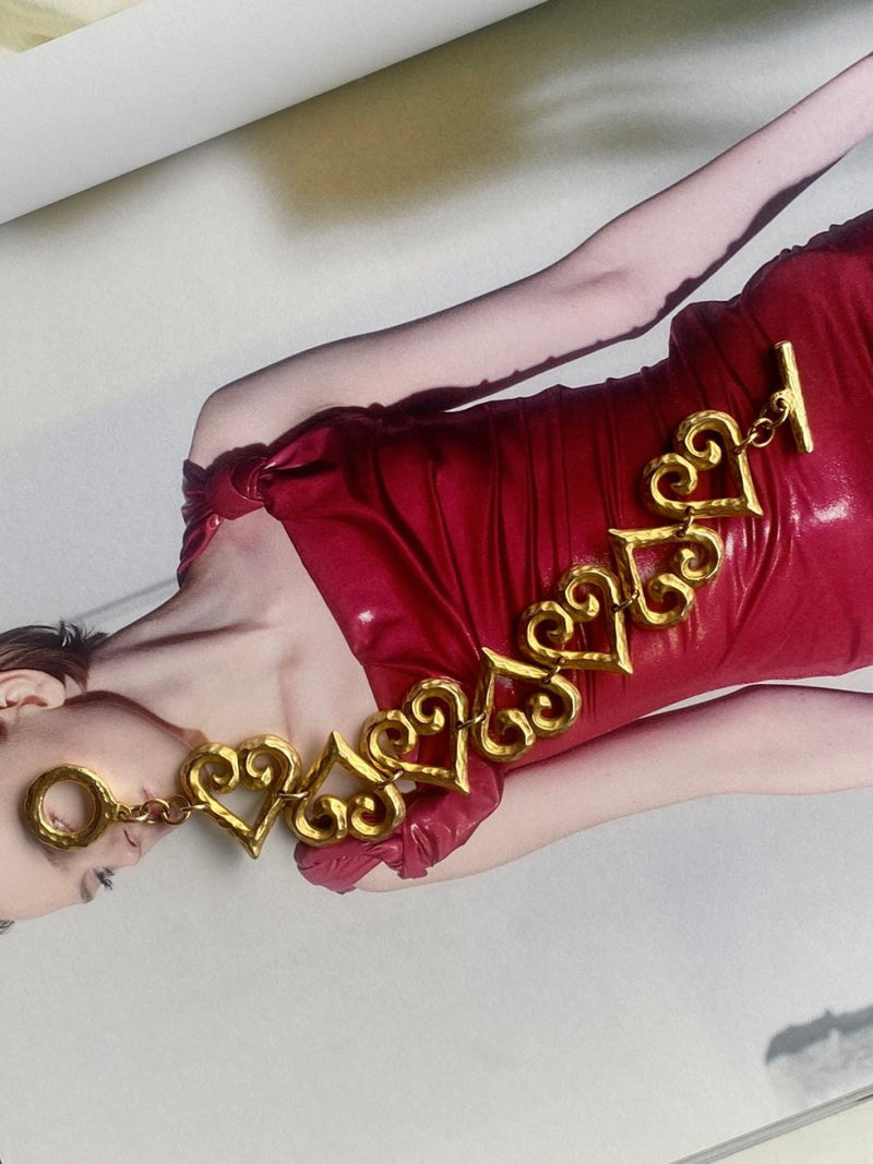 Yves St Laurent gold heart vintage bracelet - WILDE