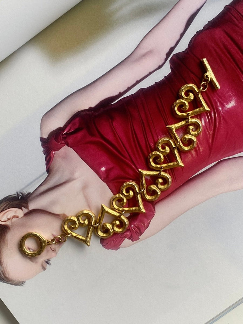 Yves St Laurent gold heart vintage bracelet - WILDE
