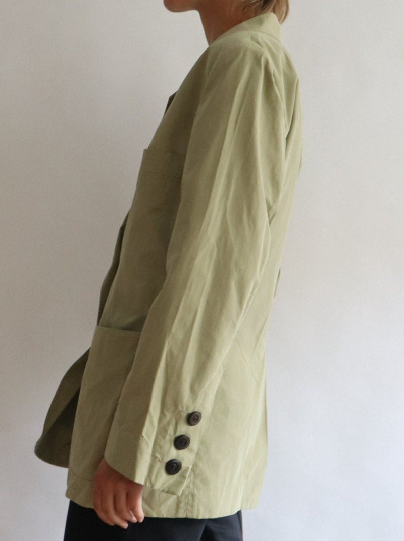 Yves St Laurent khaki blazer - WILDE
